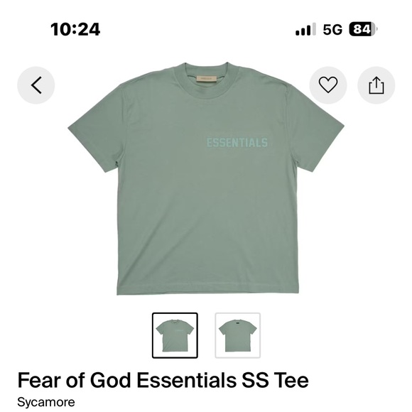 Essentials SS sycamore tee - Picture 1 of 7
